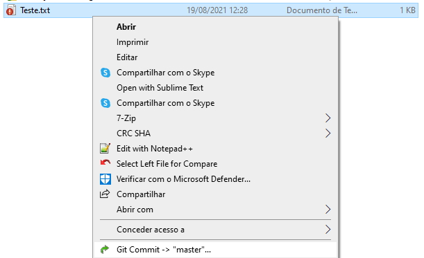 como atualizar arquivo pasta git gui windows 2